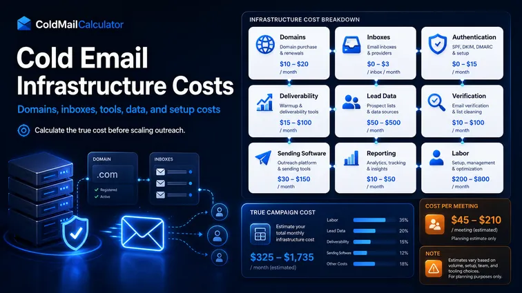 Cold email infrastructure costs breakdown