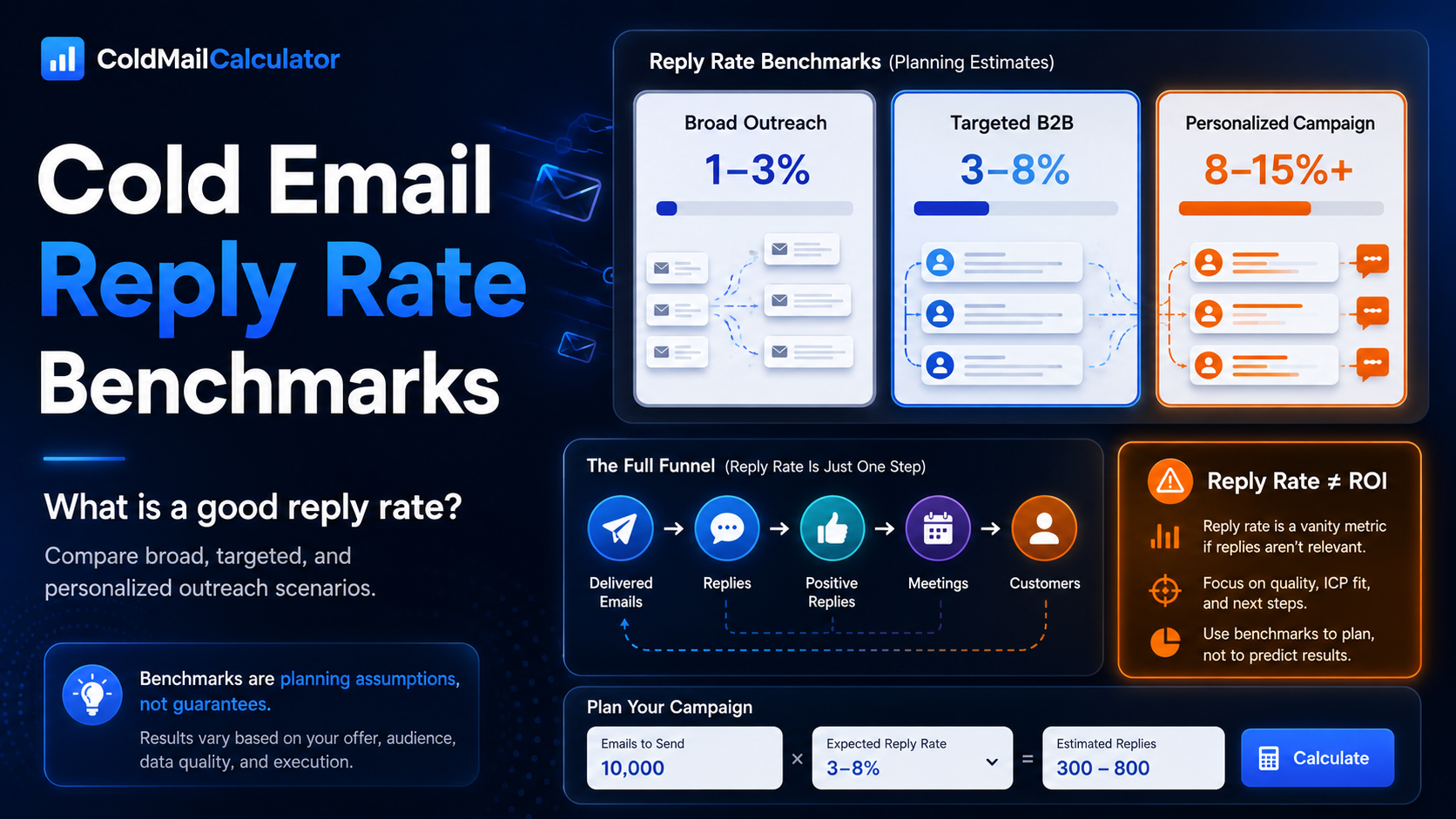 Cold email reply rate benchmarks overview