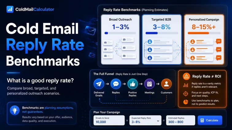 Cold email reply rate benchmarks