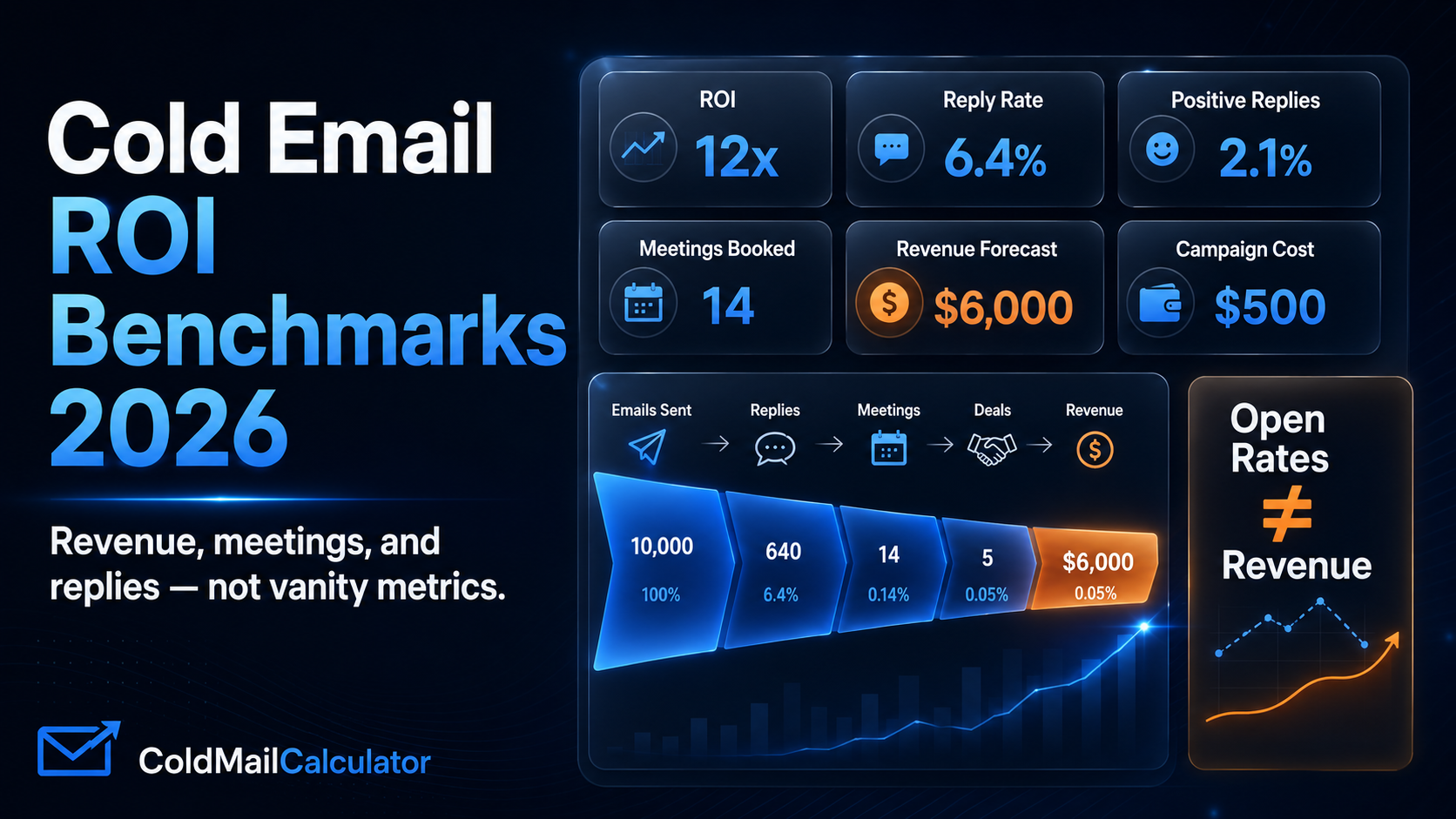 Cold email ROI benchmarks 2026 analytics dashboard