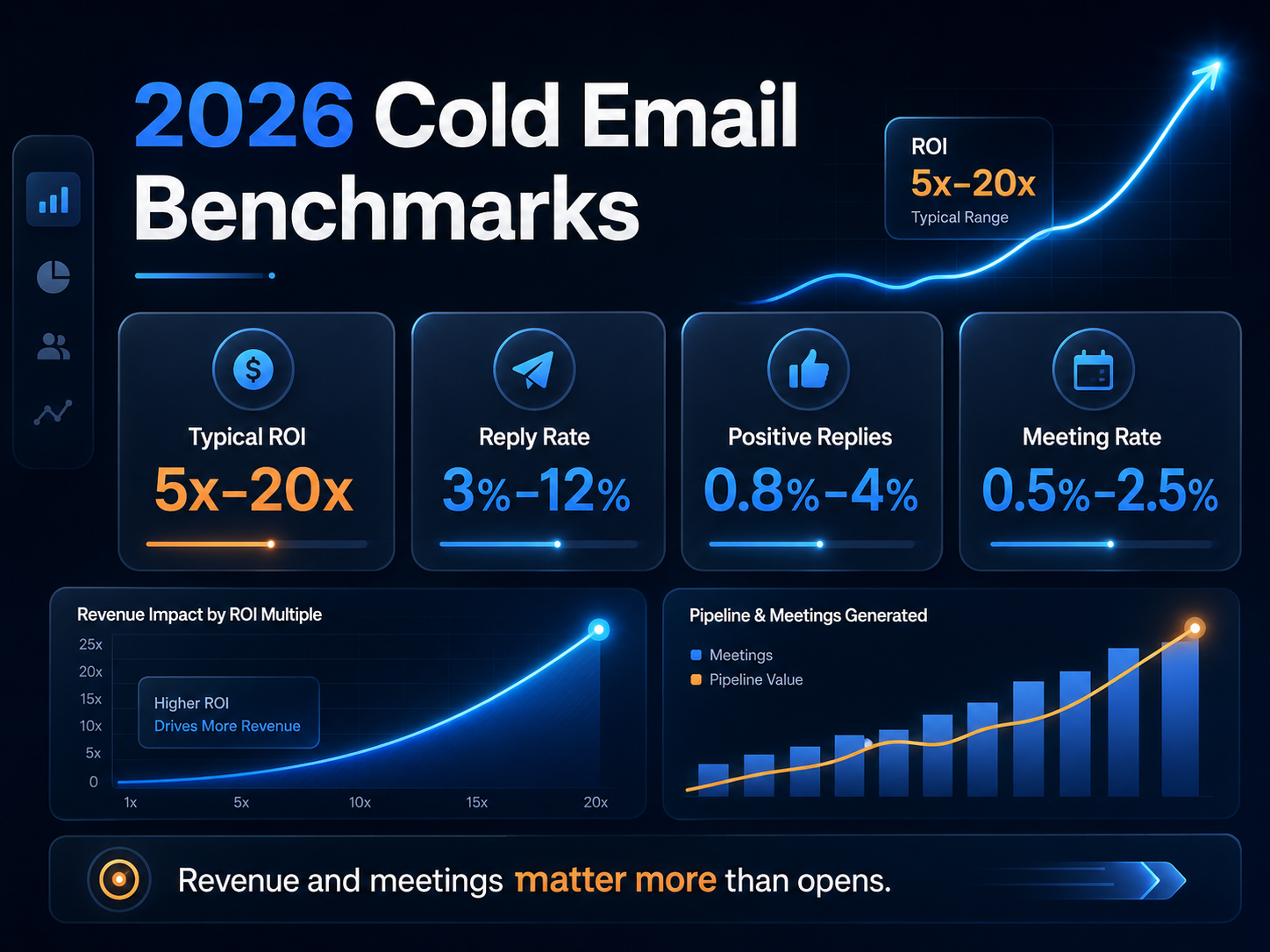 Cold email ROI benchmarks 2026 revenue metrics preview