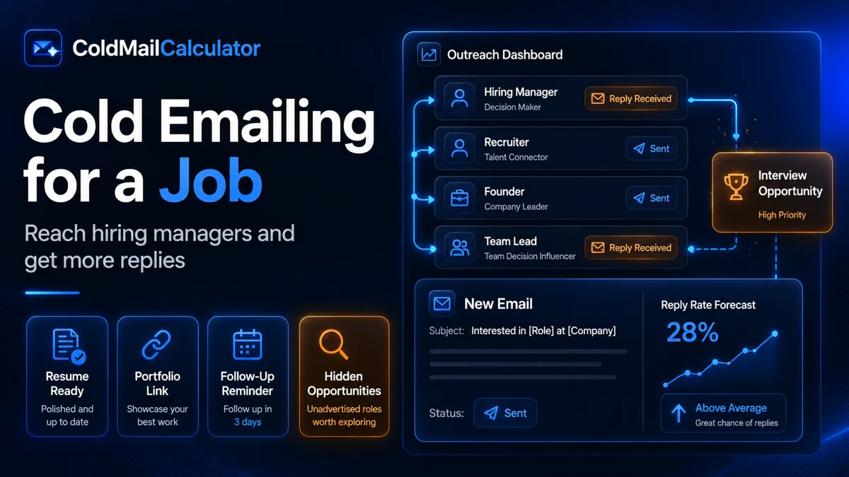 Cold emailing for a job guide