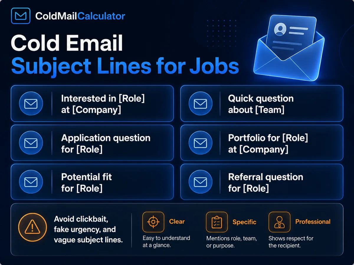 Final checklist before sending a job cold email with clear ask, proofread, and resume link reminders
